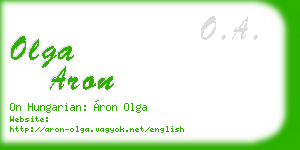 olga aron business card