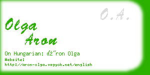 olga aron business card